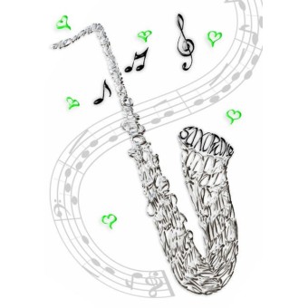 Saxophone Celebration Card 2