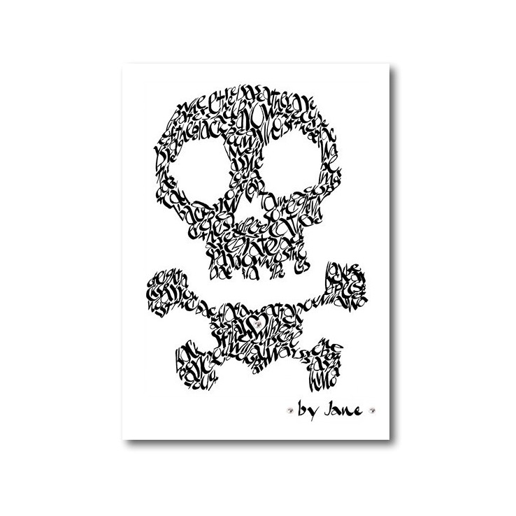 Skalle och korsben - olika färger