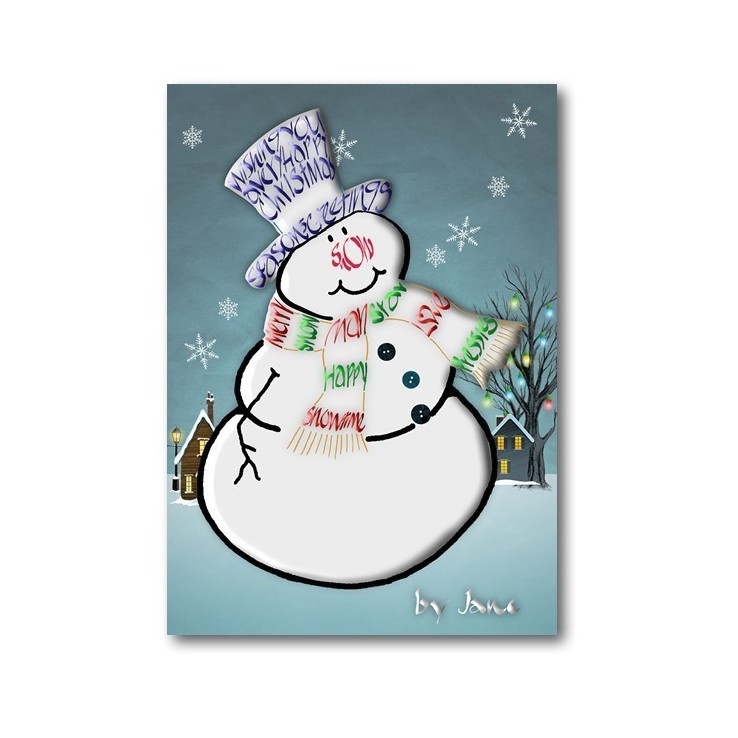 Snowman - Christmas Card