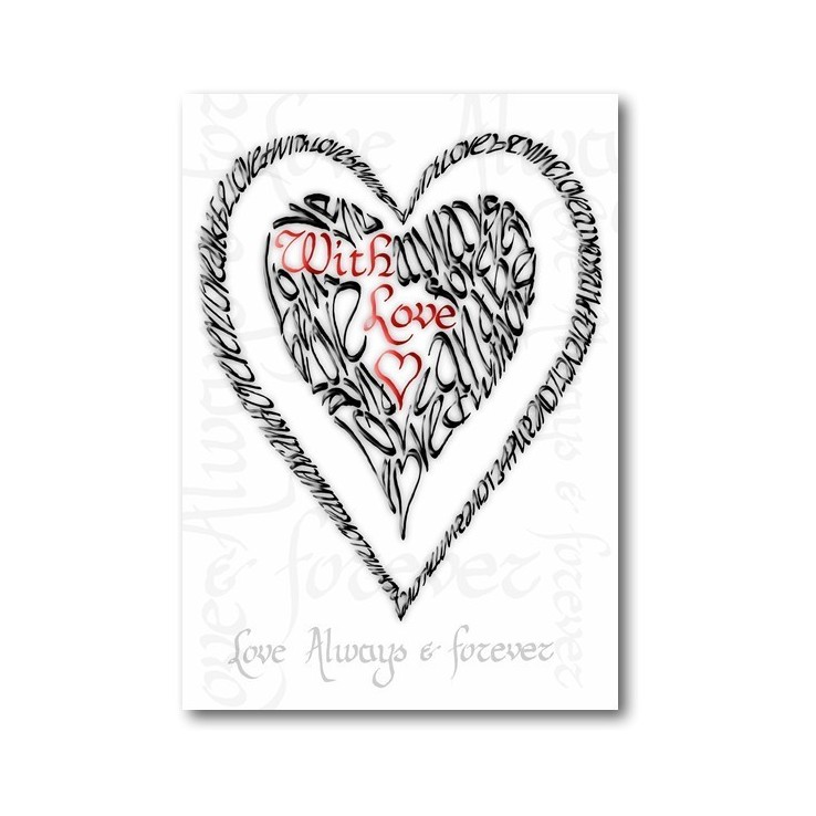 Valentine avec amour - rouge et noir