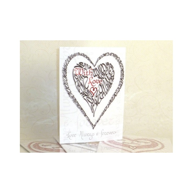 Valentine with love - red & black