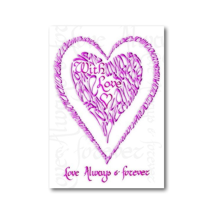 Valentine med kärlek i rosa