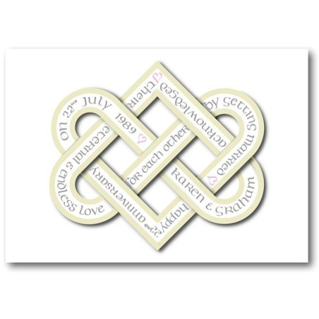 Huwelijksverjaardag kaart - gepersonaliseerd