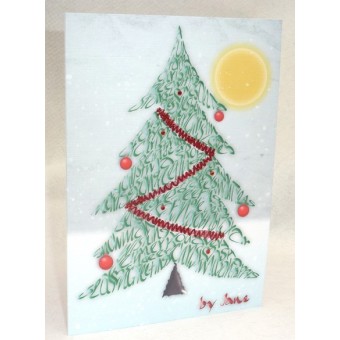 Albero di Natale - carta di calligrafia 2