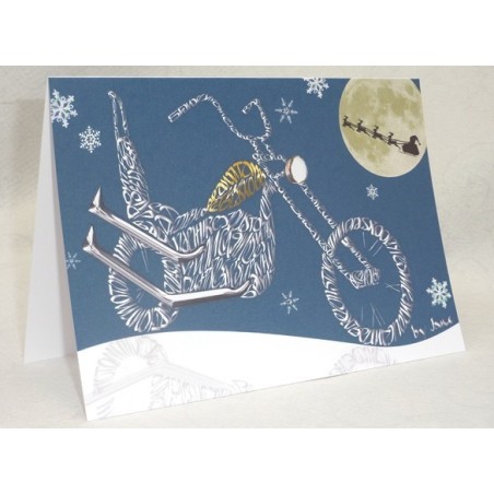 Old School Chopper Christmas Card
