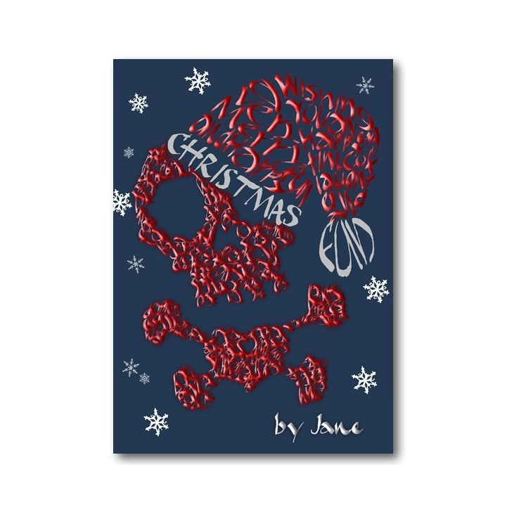 Schedel, gekruiste knekels en hoed - Kerstmis