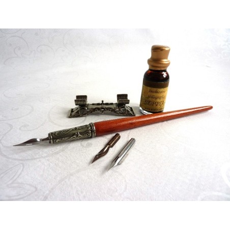 Wooden Calligraphy Pen Ink & Pen Rest