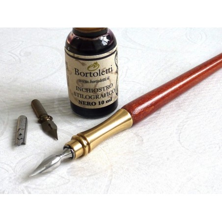 Wood and brass calligraphy pen