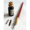 Wood and brass calligraphy pen