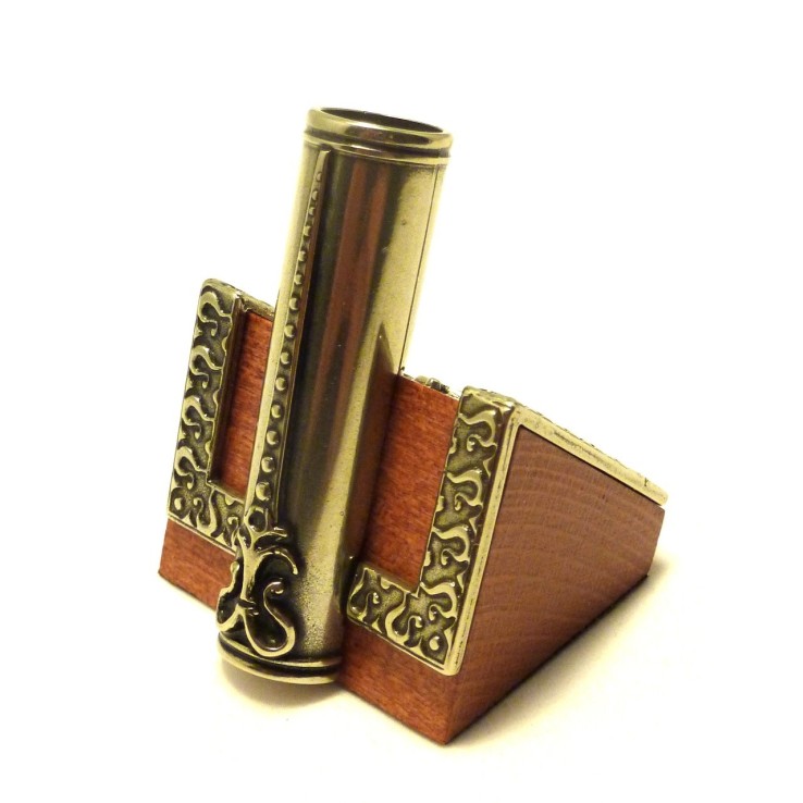 Puu ja Alpakka-kynän pidike