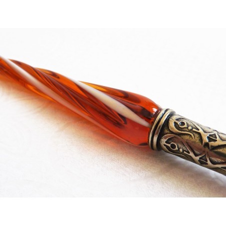 Twisted Glass Calligraphy Pen with Glass Nib