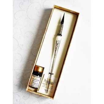 Silberblatt-Glasstift mit Glasfeder