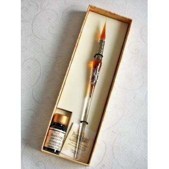 Silberblatt-Glasstift mit Glasfeder 2