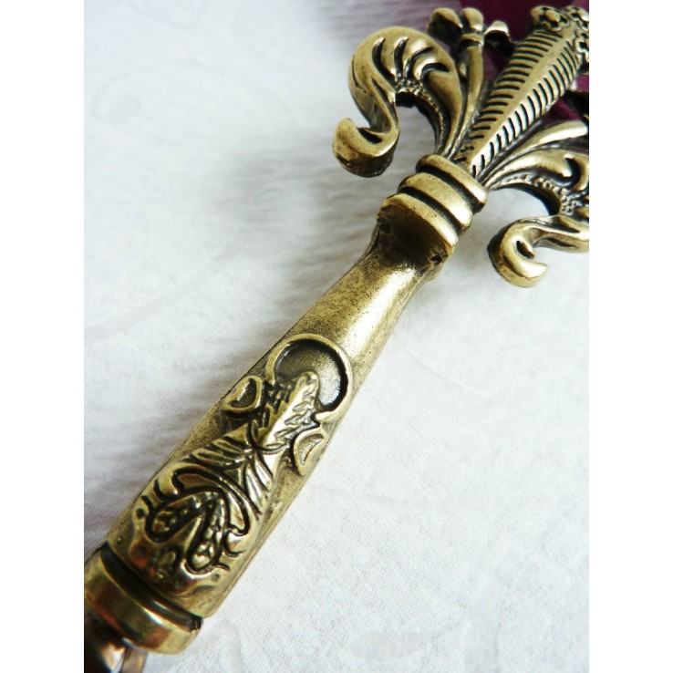 Fleur De Lys fjer fjerpen og blæk sæt - bordeaux