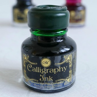 Encre de calligraphie vert émeraude