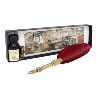 Bourgondische ganzenveer, standaard en inkt 2