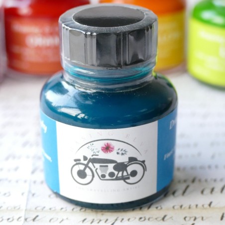 Blauwgroen blauw acrylinkt