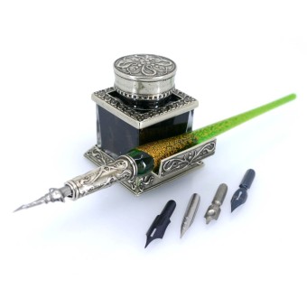 Bladguld kalligrafi pen sæt