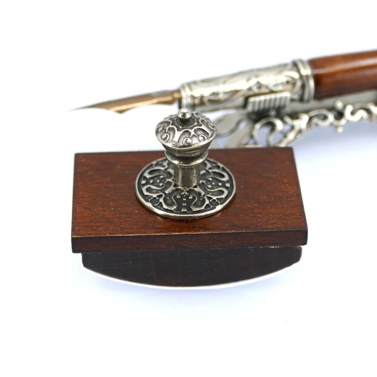 Trä kalligrafi skriva set