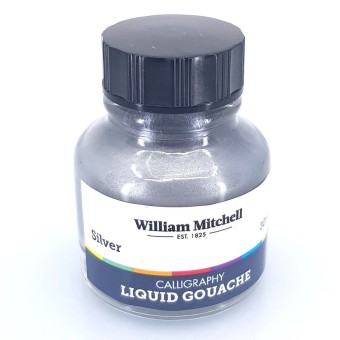 Flytande gouache 30ml - silver