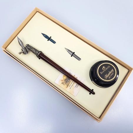 Stylo oblique en bois et bronze