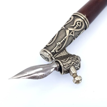 Penna obliqua in legno e bronzo