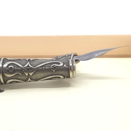 Oblique calligraphy pen - glass silver leaf