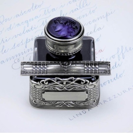 Ensemble de bureau de calligraphie en verre- Priuli