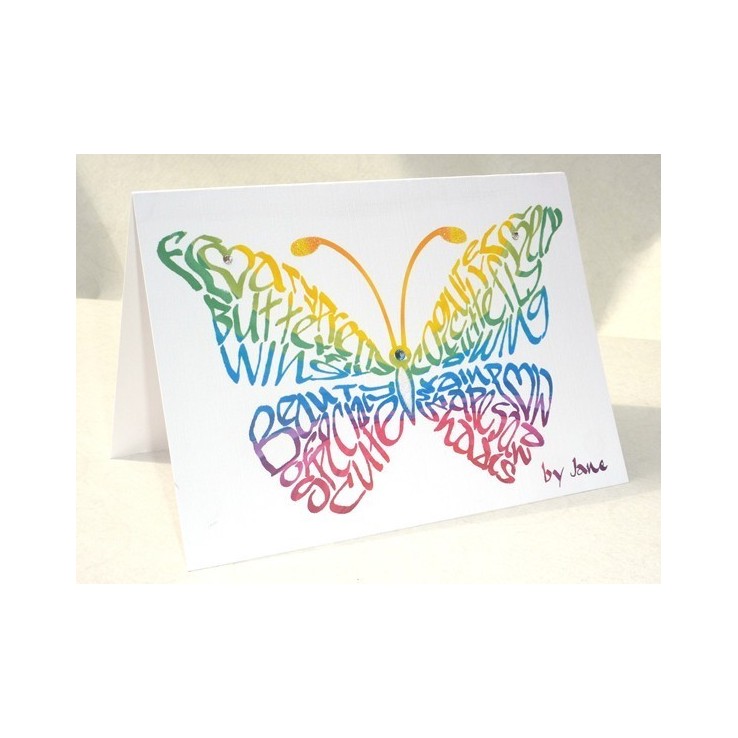 Regenbogen-Schmetterlings-Karte