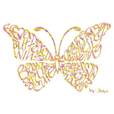 Konfetti Sommerfugl Kort