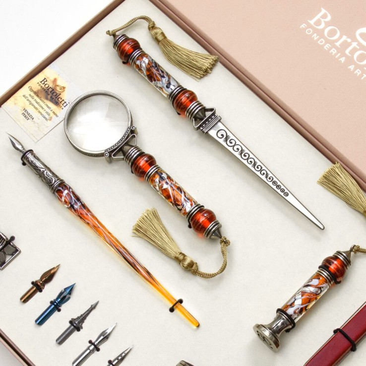 Komplet glas kalligrafi sæt - Cornaro