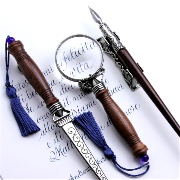 Juego de escritorio de caligrafía de madera - Mocenigo