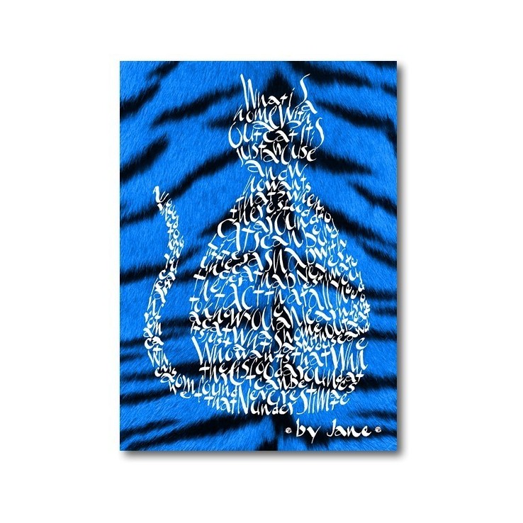 Electric Blue Tiger Cat