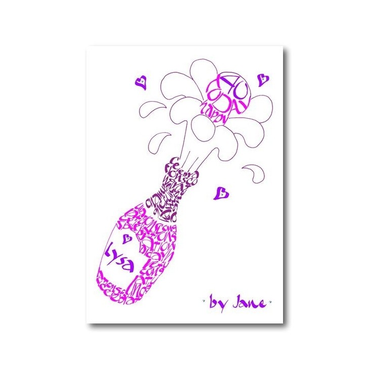 Personalised champagne celebration