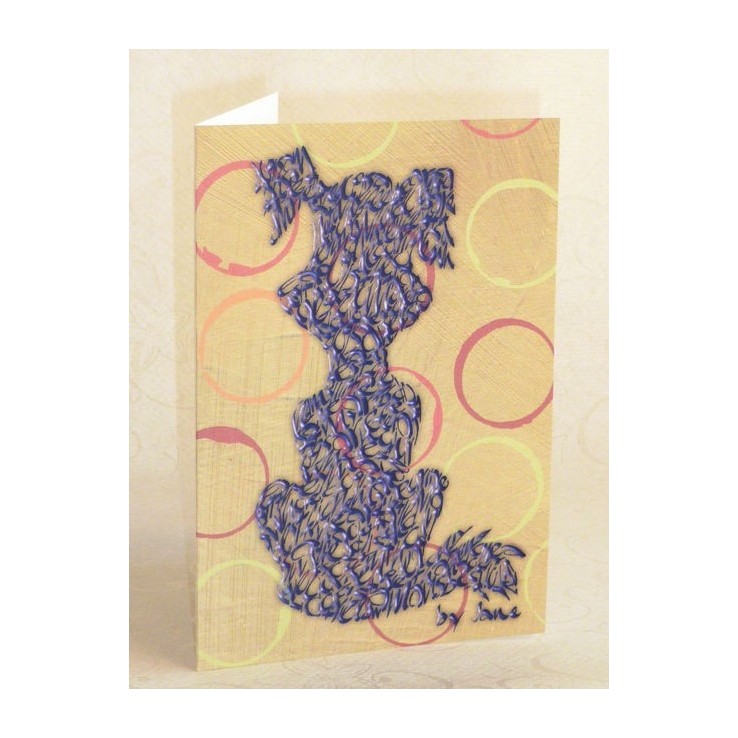 Sarjakuva koira - violetti - piireissä