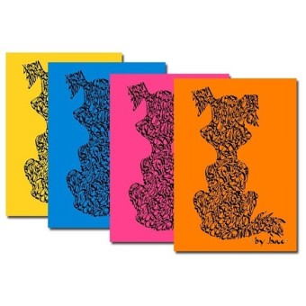 Tarjetas para perros - colores brillantes