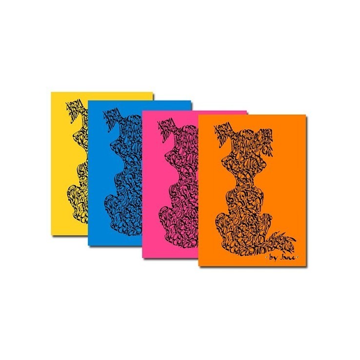 Dog Notelets in Bright Colours